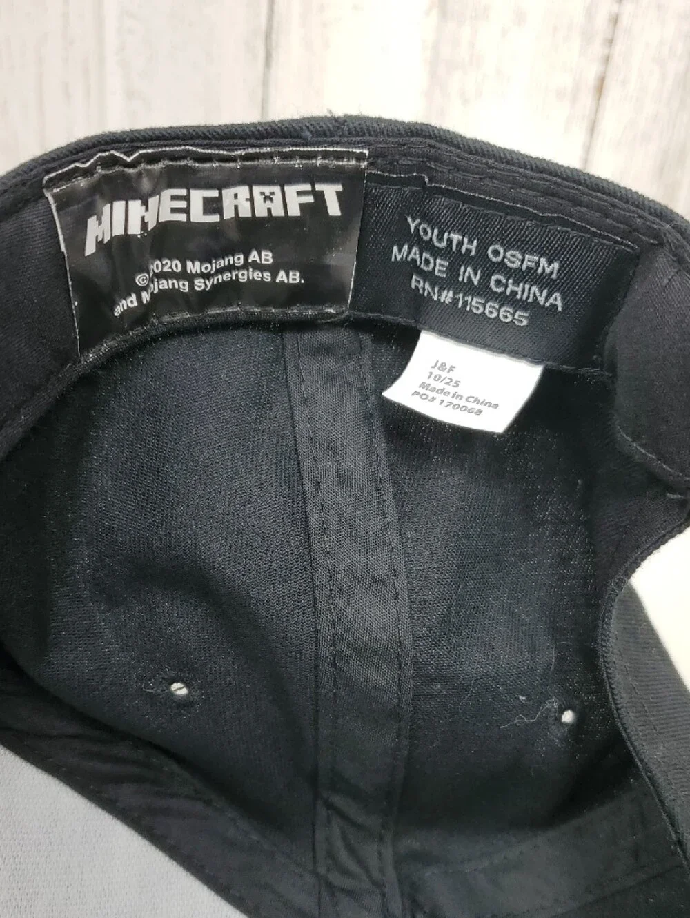 Minecraft Green & Black Creeper Snapback Baseball Hat Embroidered Youth OSFM